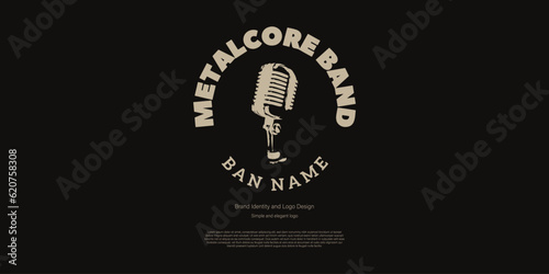 circle metal band logo design for studio or band community