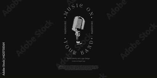 vintage metal band logo design for studio or band community