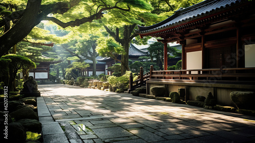 Fotografie, Obraz Immerse in the Rich Heritage of Kyoto Temples. Generative Ai