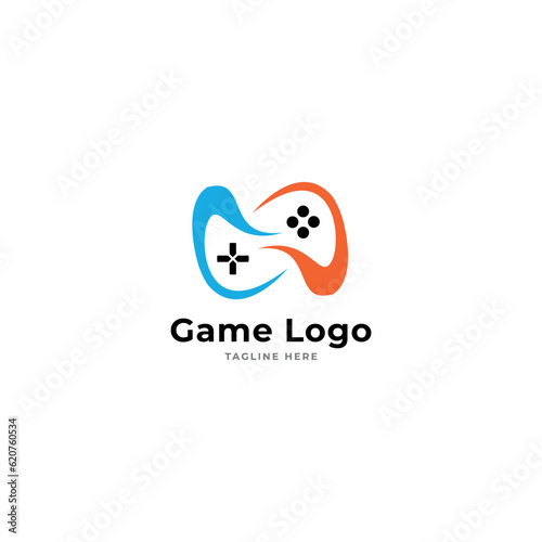 outline game logo vector template.