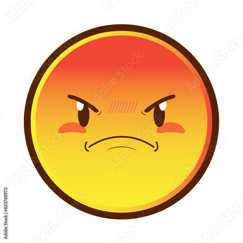 emoji angry face cartoon cute