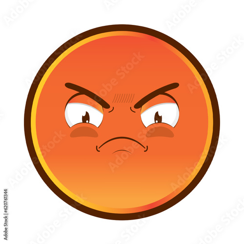 emoji angry face cartoon cute