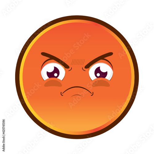 emoji angry face cartoon cute