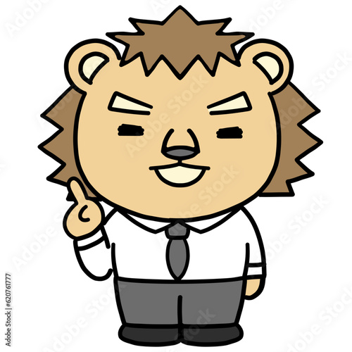 解説をする動物のキャラクター　全身