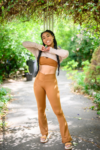 Sporty Woman In Athletic Gear Traveling Around The City