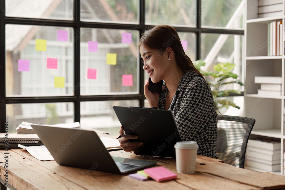 Professional analysis of business people and marketing strategy planning in the accounting workplace