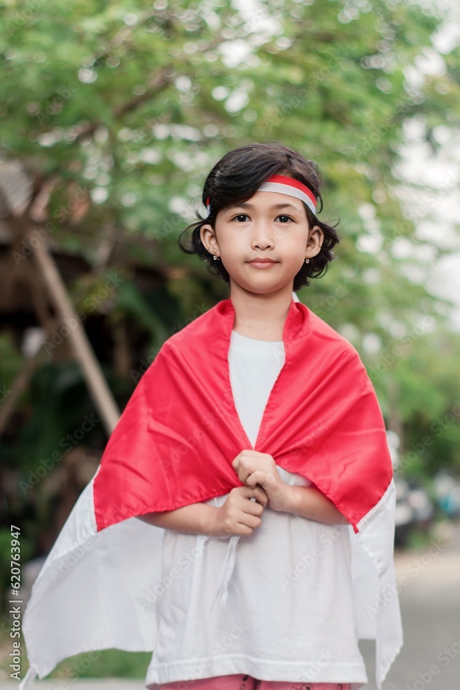 Indonesian girls celebrating independence day