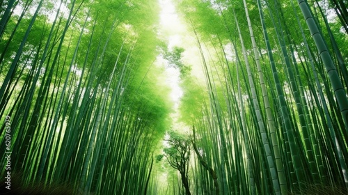 Bamboo Forest with Sunlight