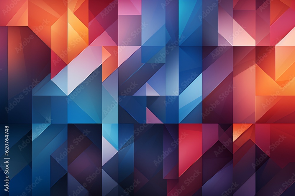 Obraz premium Contemporary Geometric Patterned Background Created with Generative AI