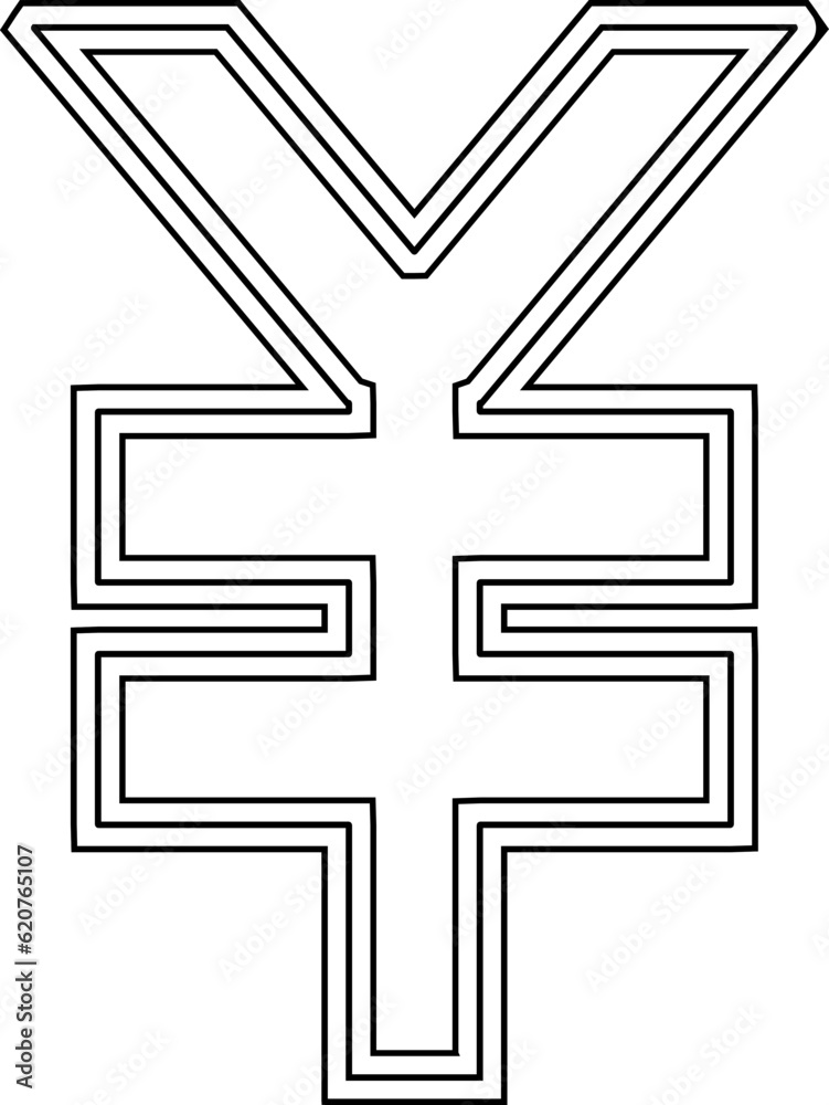 Obraz premium 일본돈 심볼 엔화 벡터 일러스트