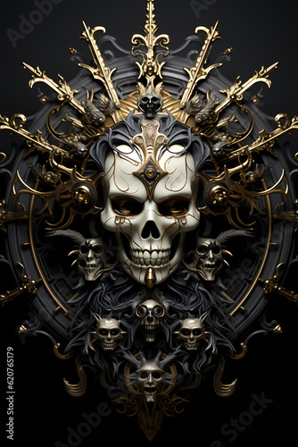The occult dynamic highly detailed gold black and white