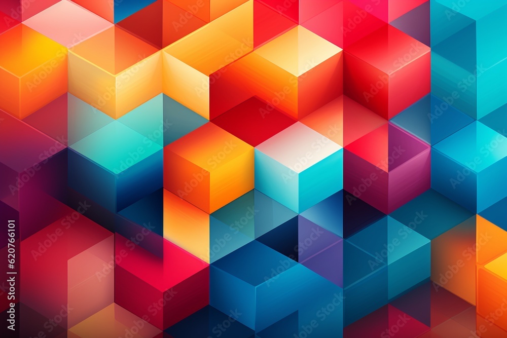 Contemporary Geometric Patterned Background Created with Generative AI Contemporary Geometric Patterned Background Created with Generative AI