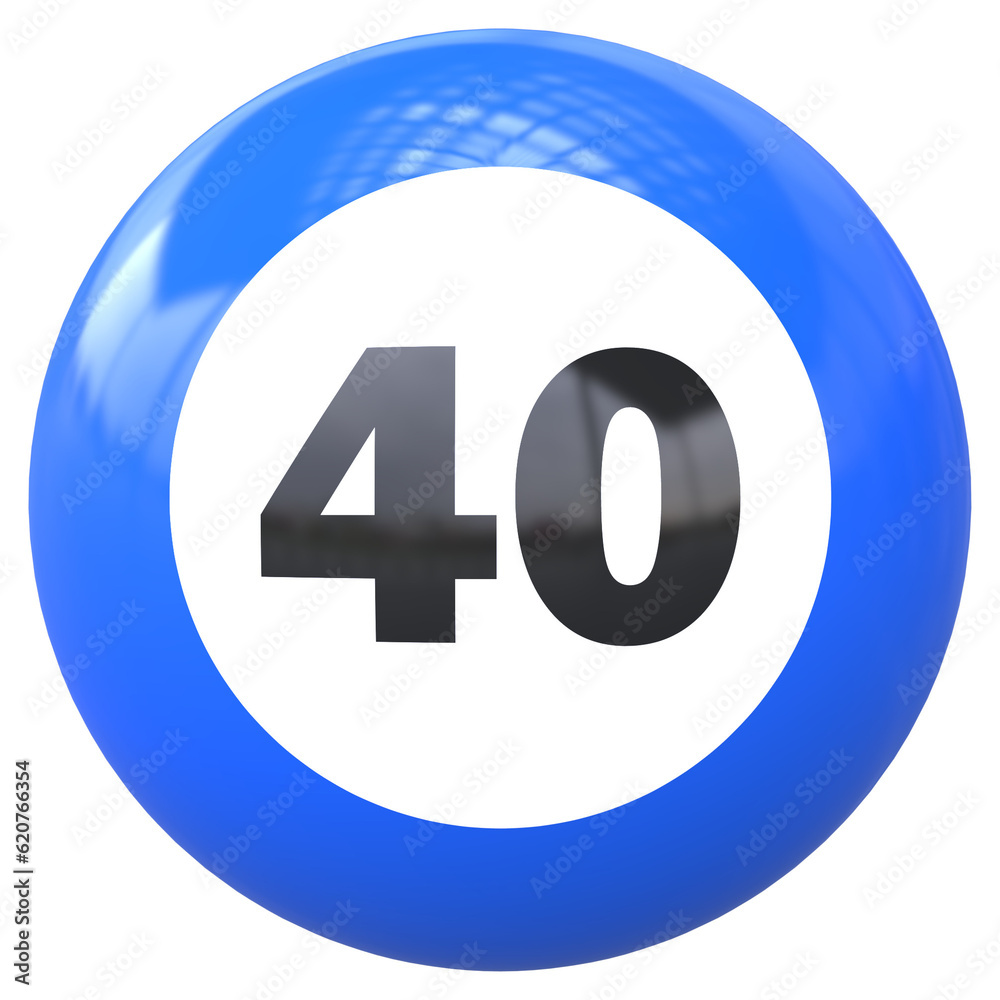 Ball 3D Number 40 Ball 3D Number 40