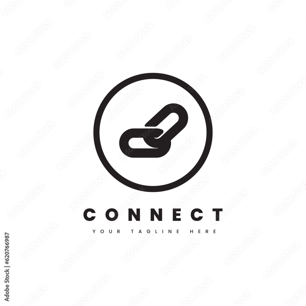 Connect chain logo, for a logo with the theme of harmony and cooperation Connect chain logo, for a logo with the theme of harmony and cooperation