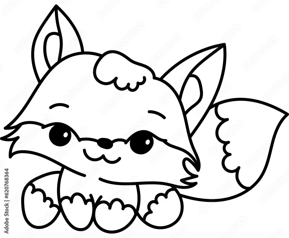 Fox Character Coloring Page Fox Character Coloring Page