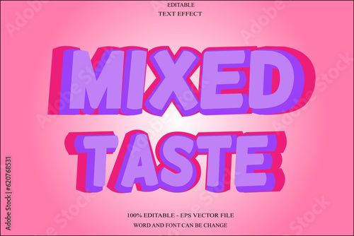 Mixed Taste Editable Text Effect Emboss Style