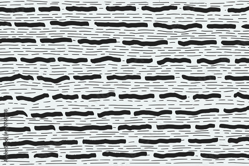 Hand illustrated wood texture line art pattern background