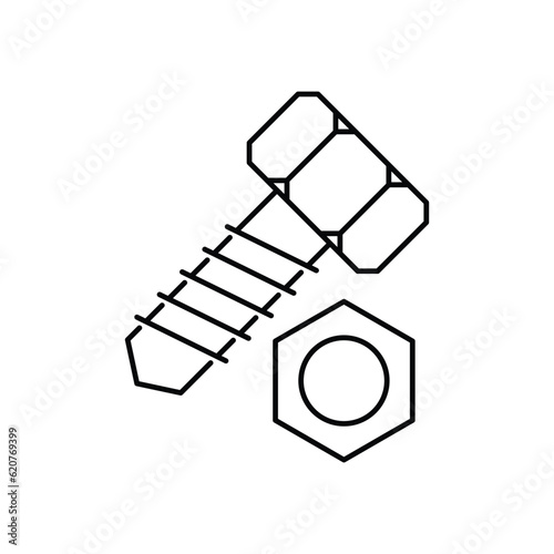 Socket cap screw icon design. isolated on white background. vector illustration
