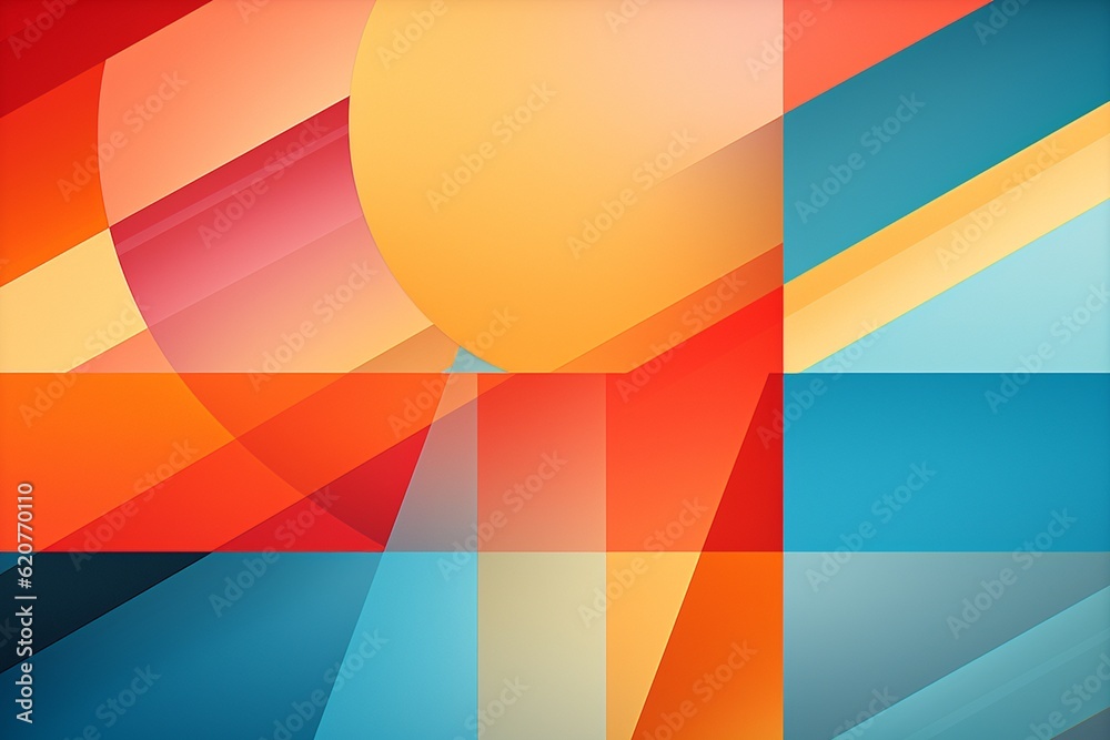 Obraz premium Contemporary Geometric Patterned Background Created with Generative AI