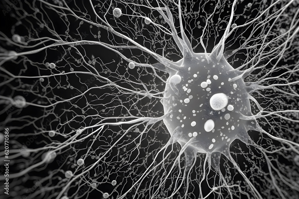 Neural network . Neuron cells of human nervous system . Created by ...