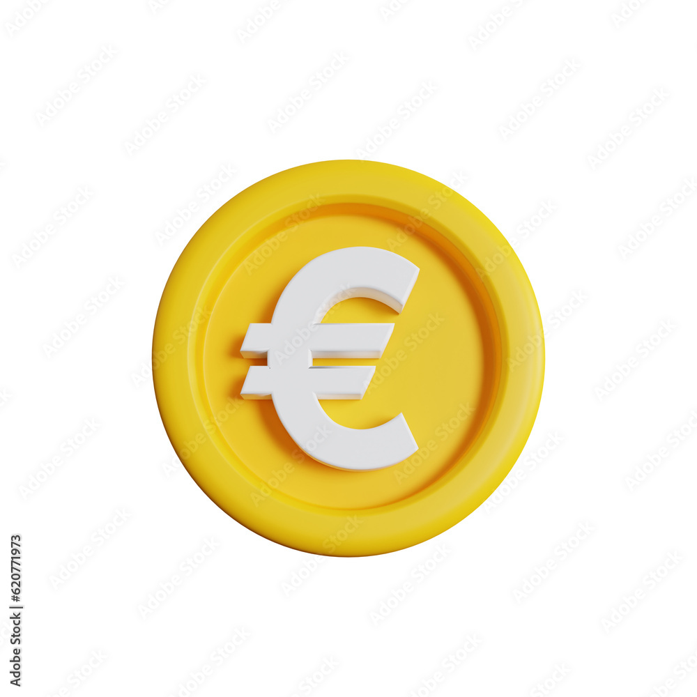 euro coin money 3d illustration euro coin money 3d illustration
