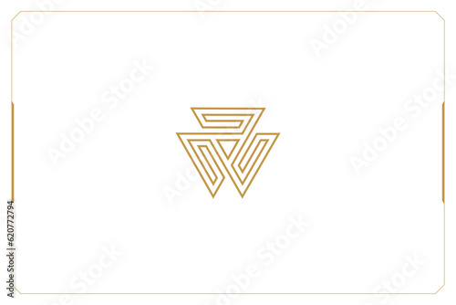 Abstract Inverted Triangle Marketing Trading Networking Logo