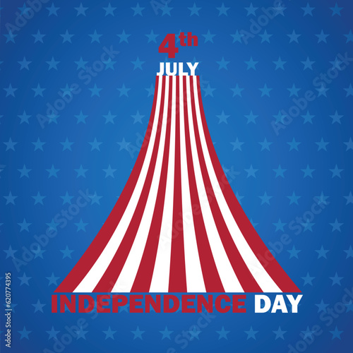 4th July American Independence day template