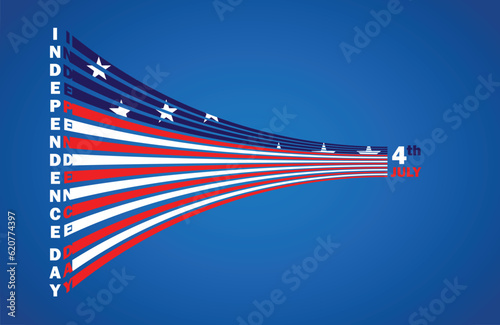 4th July American Independence day template