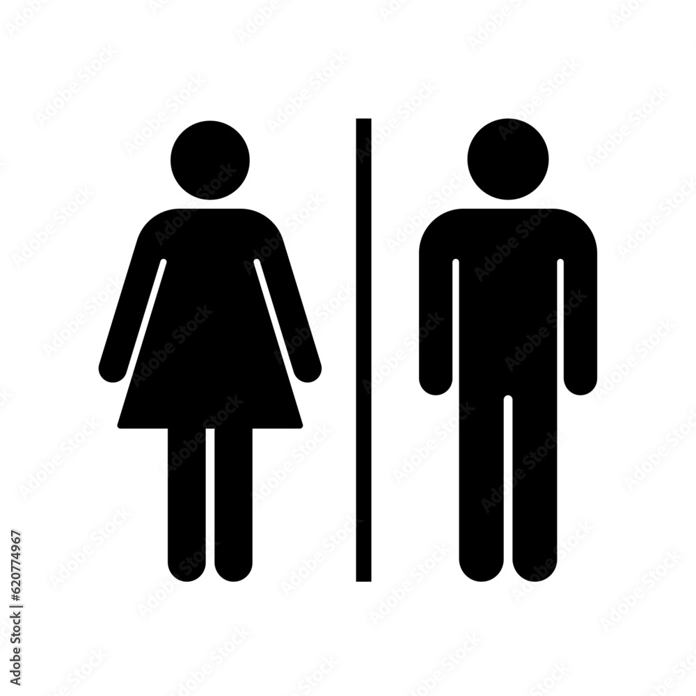 Man and woman silhouette icon Man and woman silhouette icon