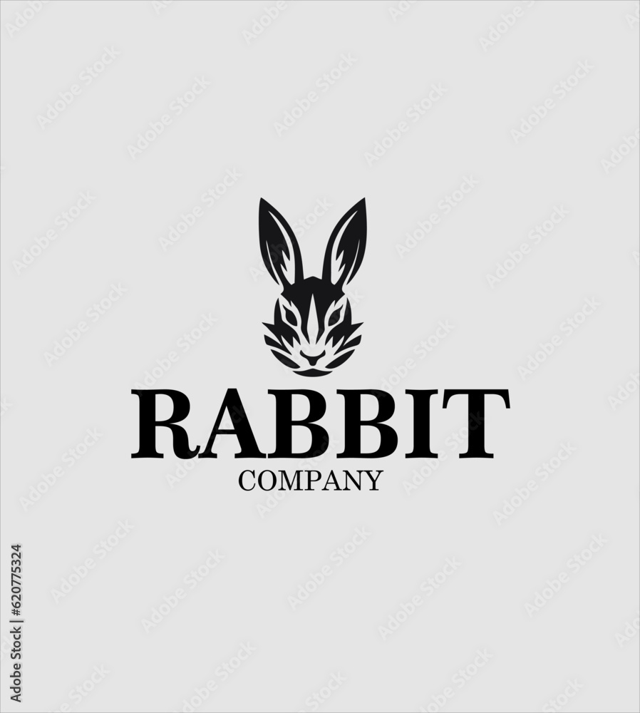 rabbit head animal vector design, vector illustration. Emblem design on white background rabbit head animal vector design, vector illustration. Emblem design on white background
