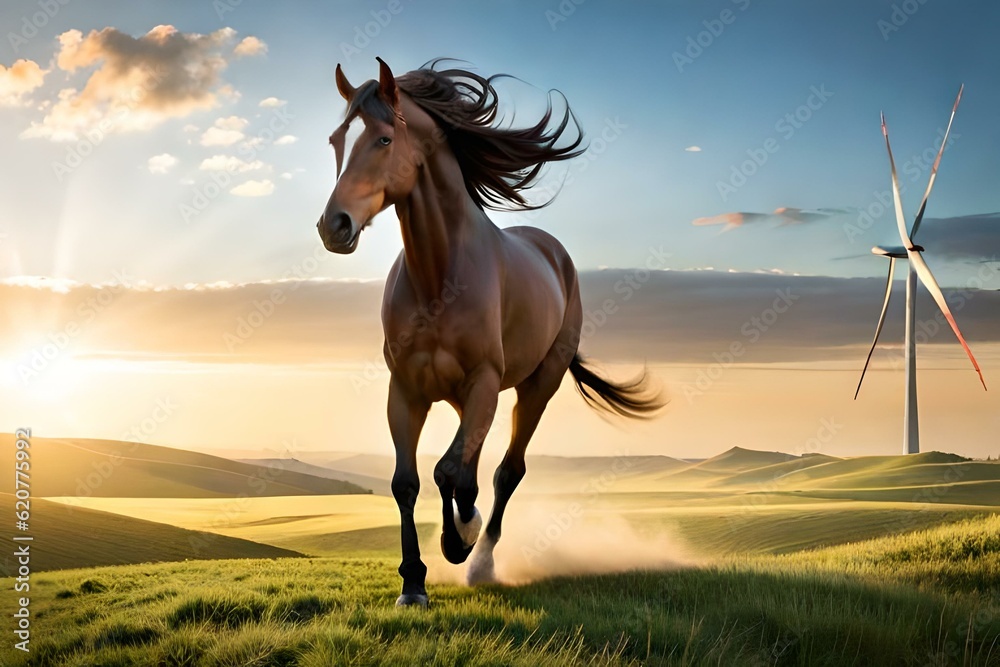 horse in the field horse in the field