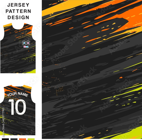 Foto Abstract straight concept vector jersey pattern template for printing or sublimation sports uniforms football volleyball basketball e-sports cycling and fishing Free Vector