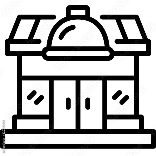 restaurant line icon