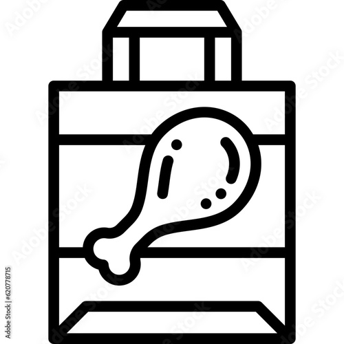 take out line icon