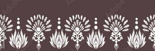 Ikat Seamless Pattern tribal art Embroidery, Ikat stripe Digital textile Asian Design for Prints Fabric saree Mughal Swaths texture Kurti Kurtis Kurtas, Motif Batik