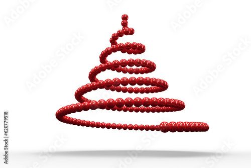 Digital png illustration of christmas tree on transparent background