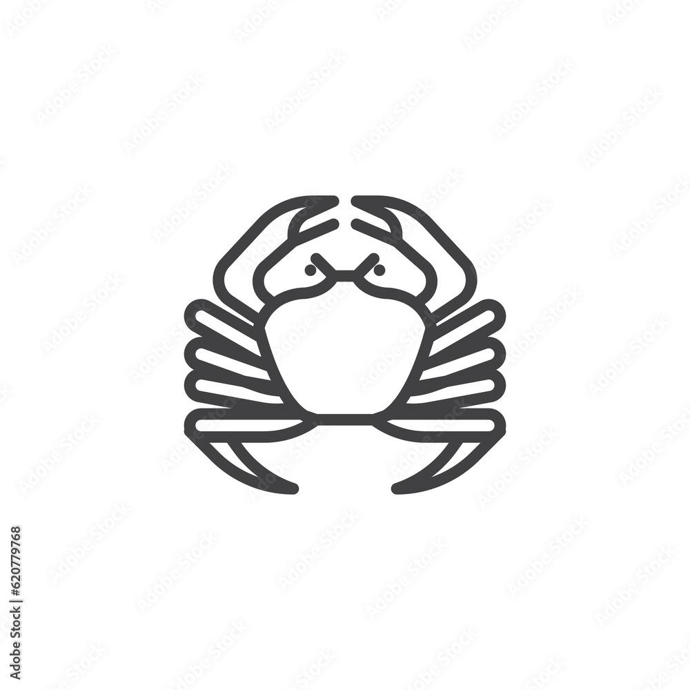 Crab seafood line icon Crab seafood line icon