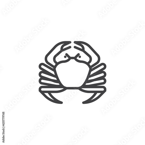 Crab seafood line icon