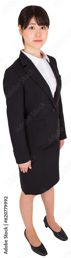 Digital png photo of happy asian businesswoman looking at camera on transparent background Digital png photo of happy asian businesswoman looking at camera on transparent background