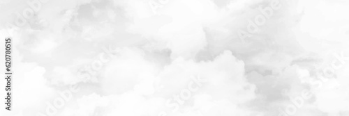 Cloudy sky with heavy clouds in a bad weather. White sky image.