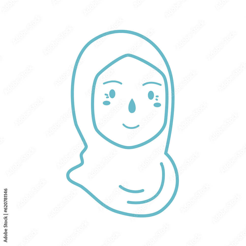 hand drawn hijab logo design hand drawn hijab logo design