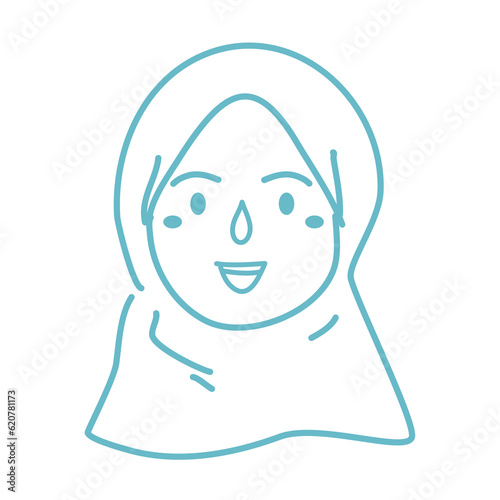 hijab woman fashion logo icon