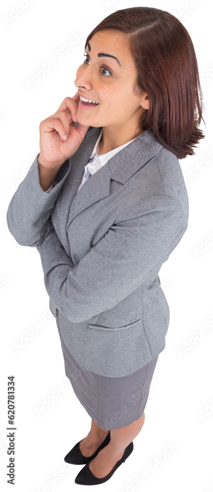 Digital png photo of surprised biracial businesswoman on transparent background Digital png photo of surprised biracial businesswoman on transparent background