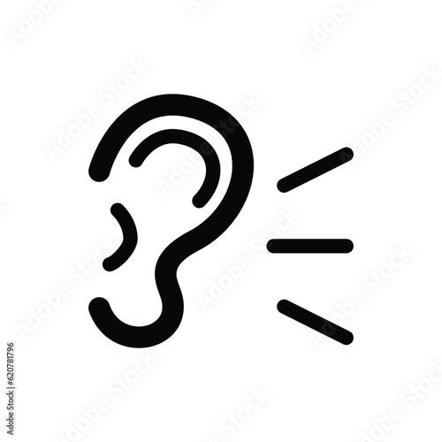 Ear hearing otology vector icon photo