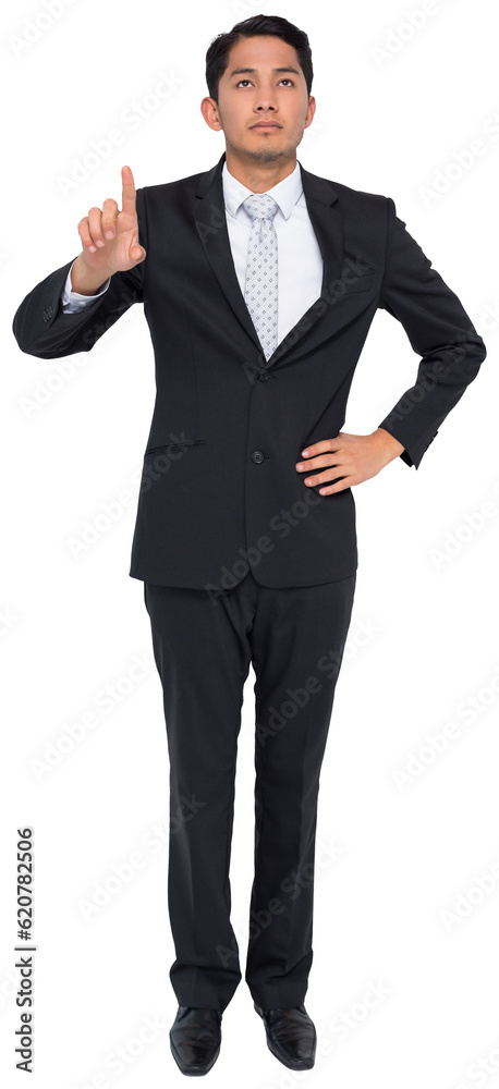 Digital png photo of focused asian businessman on transparent background Digital png photo of focused asian businessman on transparent background