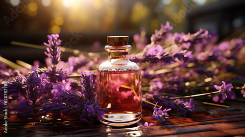 Lavender essential oil . Generative Ai