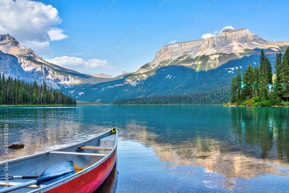 Emerald lake in the Canadian Rockies of Yoho National Park, British Columbia, Canada Emerald lake in the Canadian Rockies of Yoho National Park, British Columbia, Canada