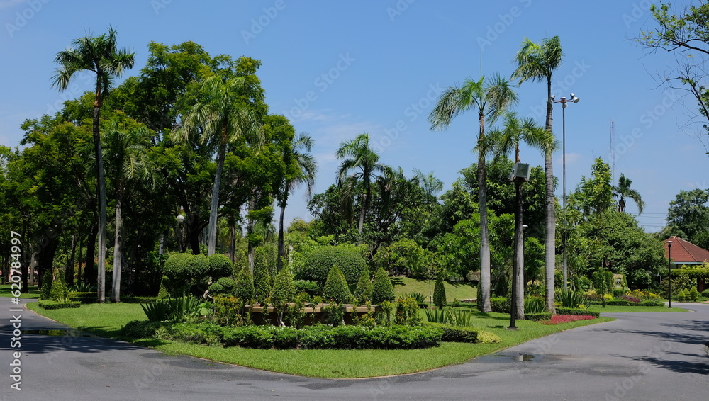Well-maintained and attractive urban park