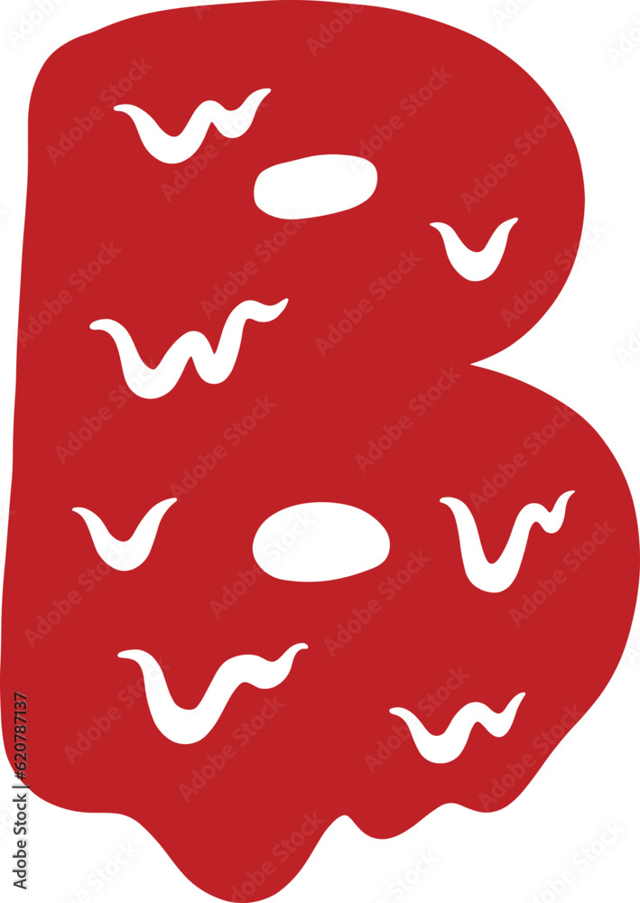 Halloween Blood Melted Dripping Alphabet B Halloween Blood Melted Dripping Alphabet B