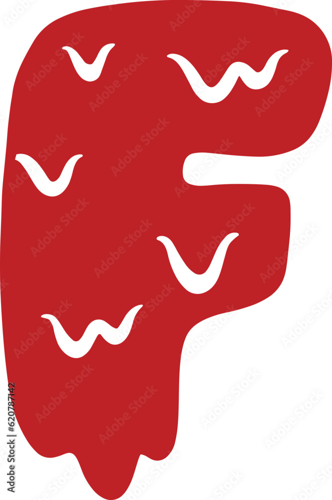 Halloween Blood Melted Dripping Alphabet F Halloween Blood Melted Dripping Alphabet F